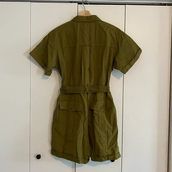 LAST CHANCE! 🔥 NWT Alex Mill Safari Short Jumpsuit in Golden Olive sz M - Picture 9 of 9